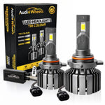 Audio Wheels 9012 Tri-Color LED Headlight 120W 15000LM 6000K 4300K 3000K IP68 Single Beam