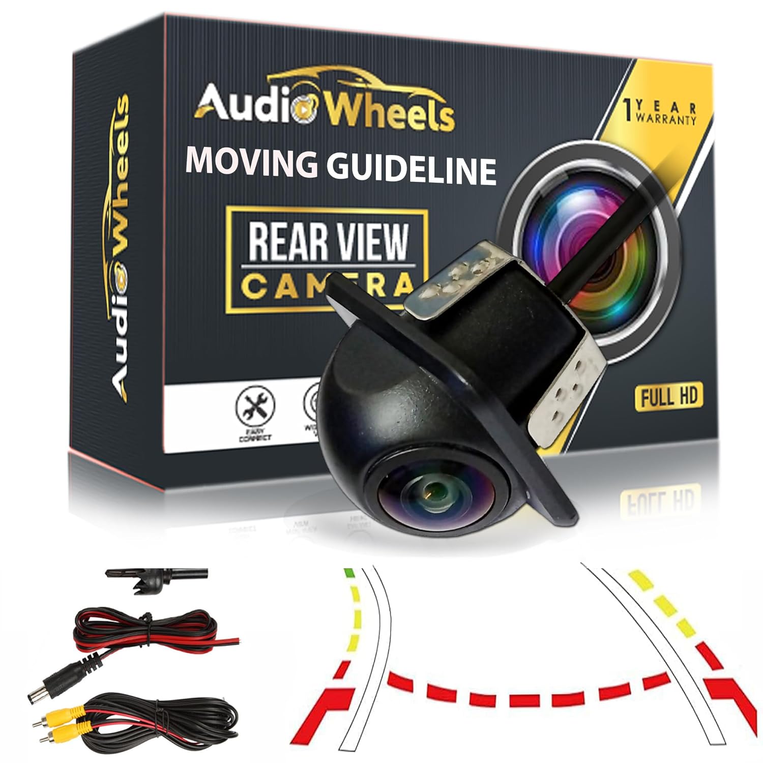Audio Wheels C-23 Car Fisheye Moving Camera 170 Degree AHD Night Vision Reverse Camera