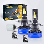 Audio Wheels H4 H19 250W LED Headlight Bulbs 30000LM 6000K Ultra-Bright IP68 Pack of 2