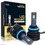 Audio Wheels H8 H11 160W LED Headlight Bulbs 16000LM 6000K Ultra-Bright Superior Visibility