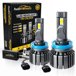 Audio Wheels H8 H11 Tri-Color LED Headlight 120W 15000LM 6000K 4300K 3000K IP68 Single Beam