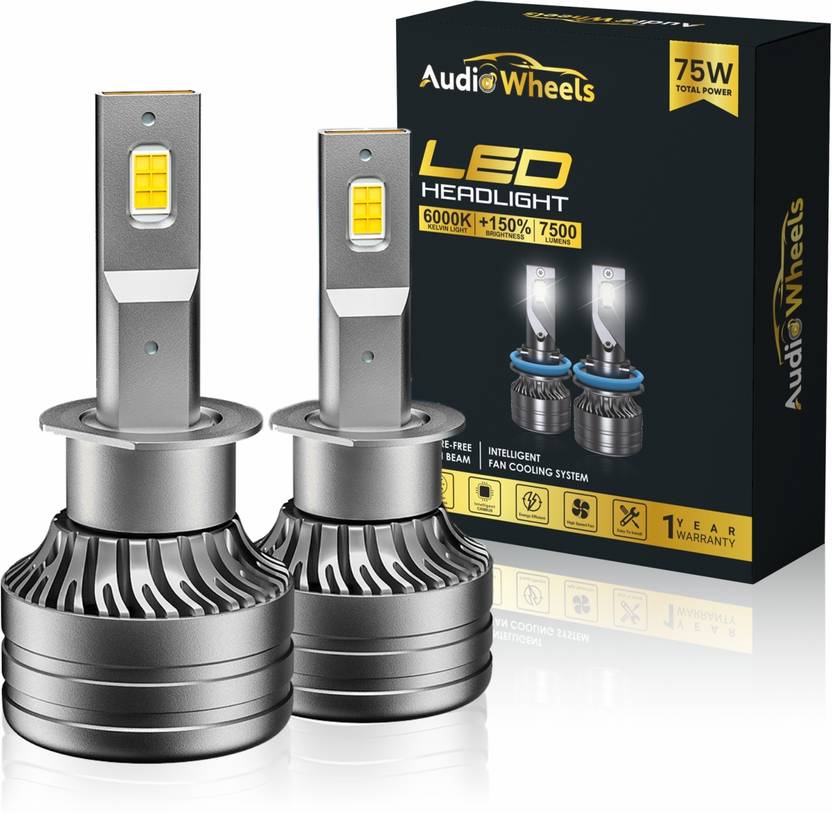 Audio Wheels LED Headlight Bulbs for Chevrolet Ford Renault Tata Toyota 6000K Cool White
