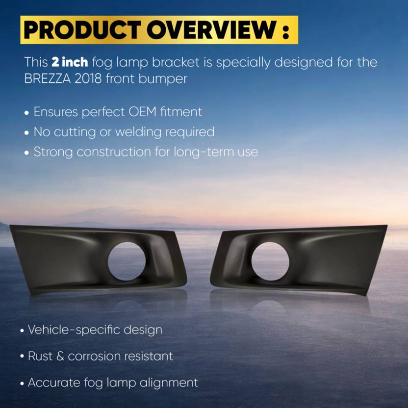 Audio Wheels Fog Lamp Frame for Maruti BRZ (Pack of 2)