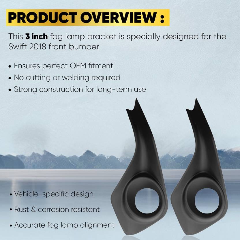 Audio Wheels Fog Lamp Frame for Maruti Swift (Pack of 2)