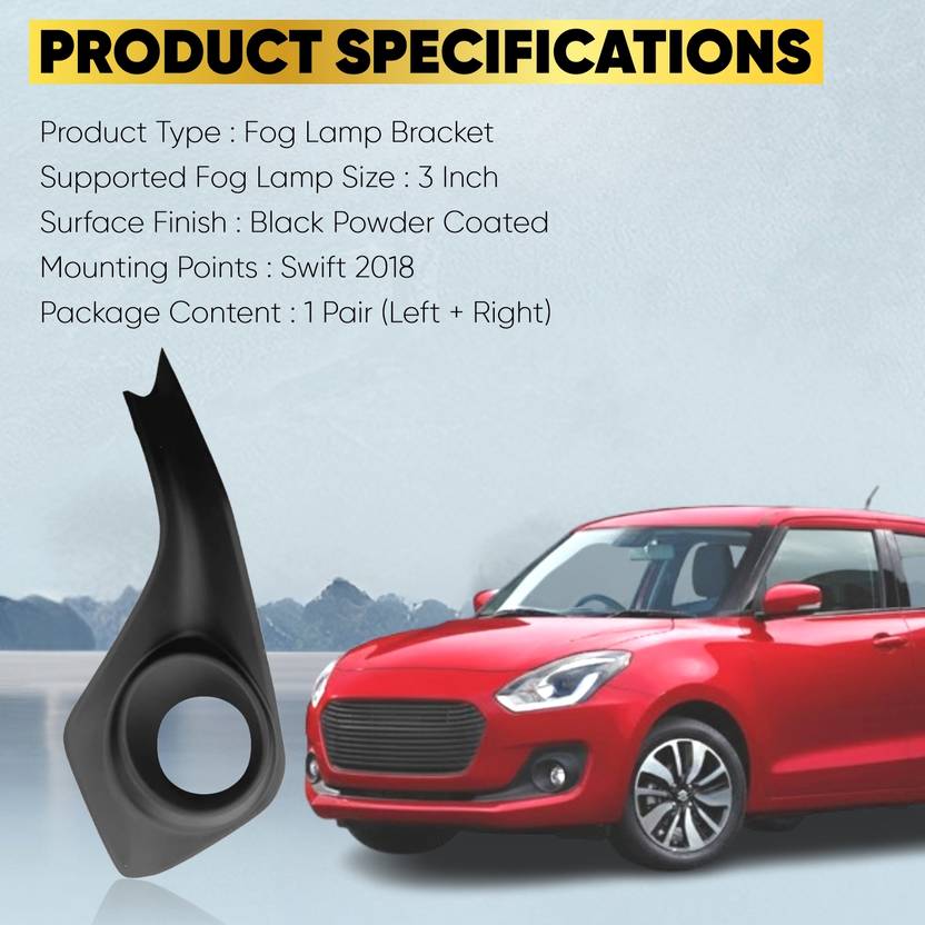 Audio Wheels Fog Lamp Frame for Maruti Swift (Pack of 2)