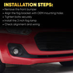 Audio Wheels Fog Lamp Frame for Maruti Swift (Pack of 2)