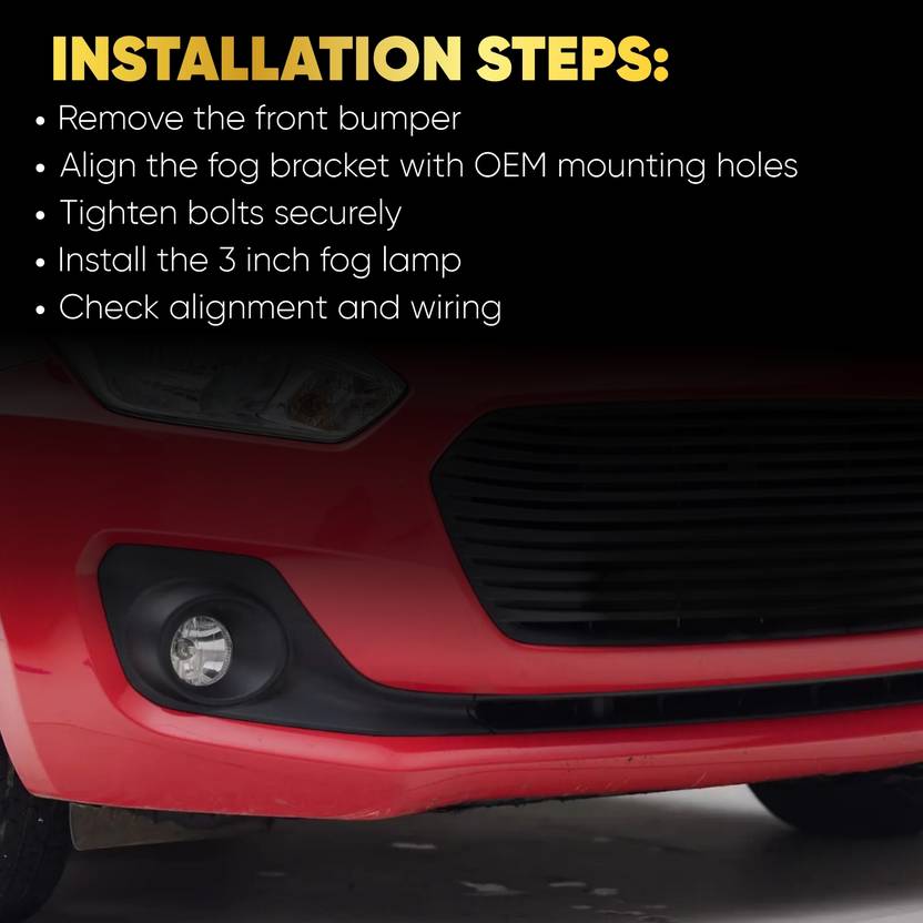 Audio Wheels Fog Lamp Frame for Maruti Swift (Pack of 2)