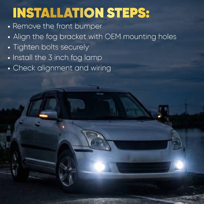 Audio Wheels Fog Lamp Frame for Maruti Swift (Pack of 2)